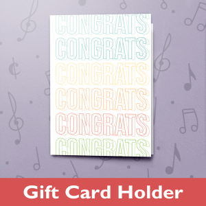 Congrats – Pastel – Gift Card Holder