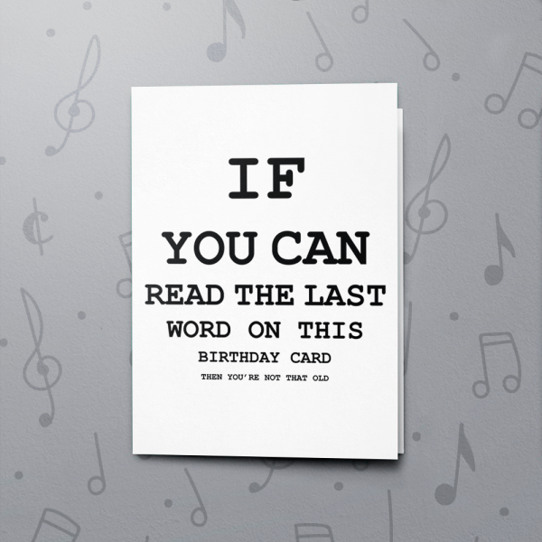 Read the Last Word – Musical Birthday Card