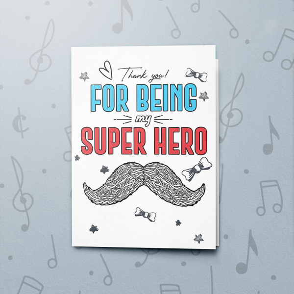 Superhero – Musical Father's Day Card