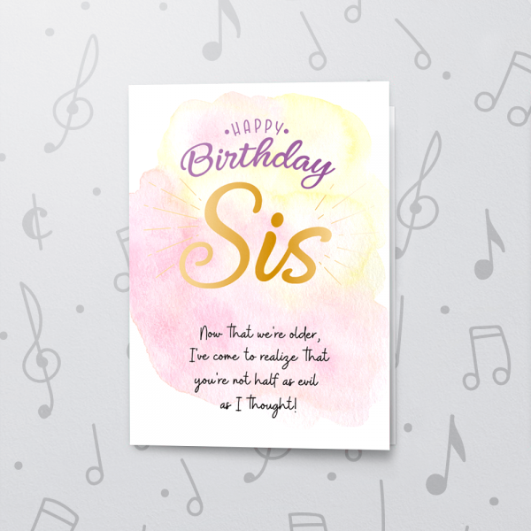 Good Sister – Musical Birthday Card