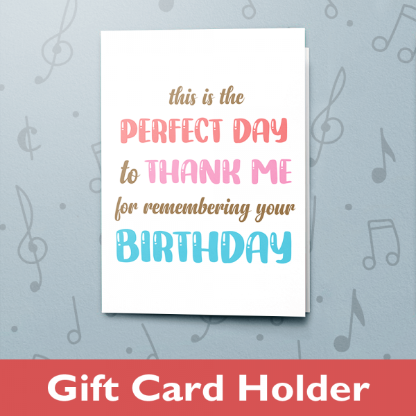 Remembering Your Birthday – Gift Card Holder