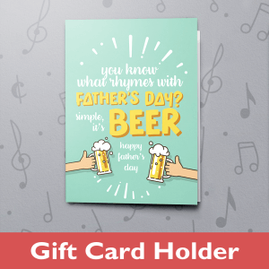 Father's Day is Beer – Gift Card Holder