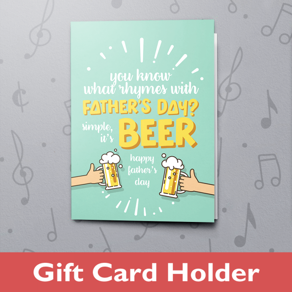 Father's Day is Beer – Gift Card Holder