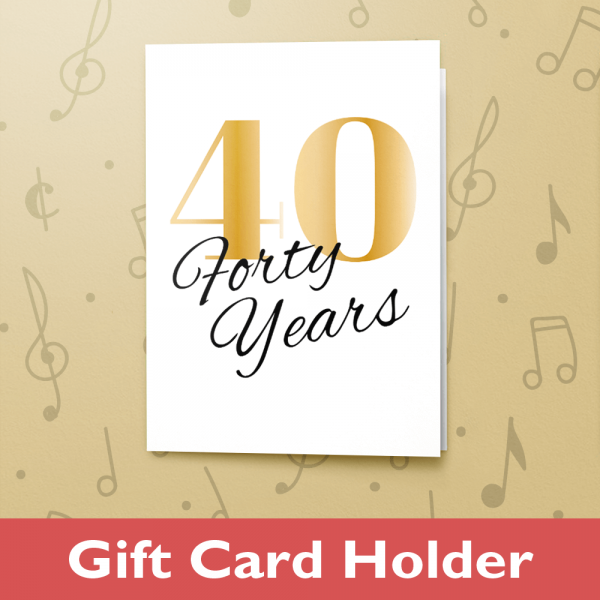40 years – Gift Card Holder