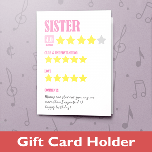 Sister Ratings – Gift Card Holder