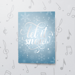Let It Snow (Blue) – Musical Christmas Card