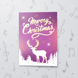 Reindeer – Musical Christmas Card