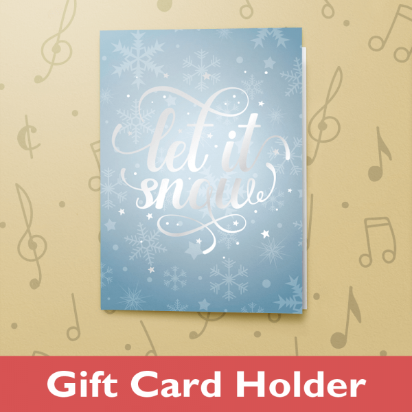 Let It Snow (Blue) – Gift Card Holder