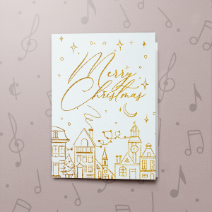 Gold Christmas – Musical Christmas Card